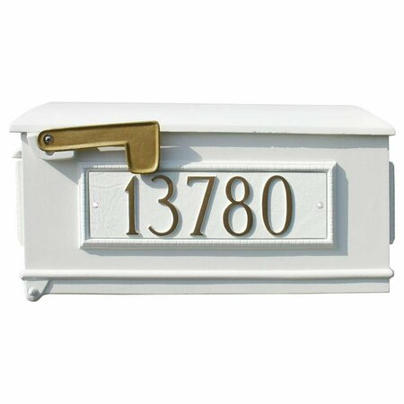 LEWISTON Mailbox with 3 Cast Aluminum Address Plates White LM3P-WHT